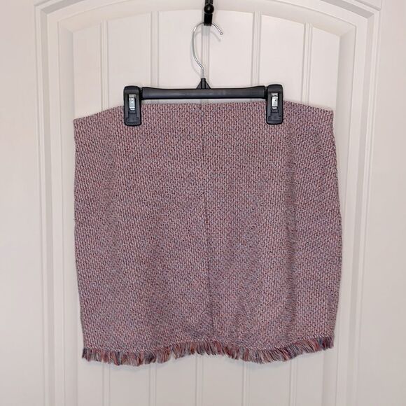 Zara trafaluc multi colored woven skirt with released hems women’s size small - Picture 2 of 5